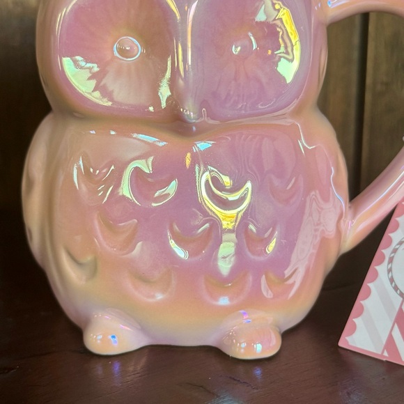 Iridescent Pink Owl Mug - Peppermint and Pine Collection - Picture 4 of 11